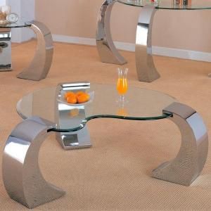 Coaster 720058 Chrome Finish Coffee Table